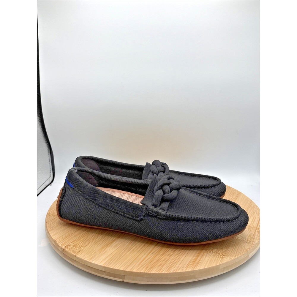 Rothy’s The Braid Driver Loafers Black Womens Size 9 Driving Flats